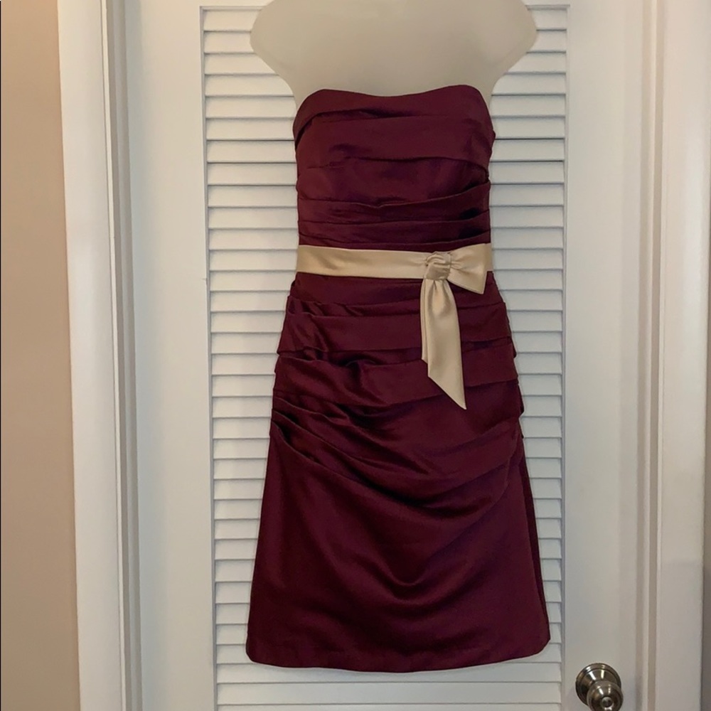 Alfred Angelo | Satin strapless cocktail dress